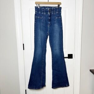 We The Free Jayde‎ High Rise Flare Leg Jeans Size 30 Boho Medium Wash